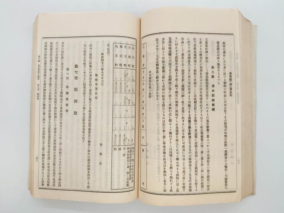 大正元年　「埼玉県水害誌」　洪水氾濫之図付き(埼玉県庁、災害、地誌、和書、古書、古本、古文書、古地図、附図)(R-077218)