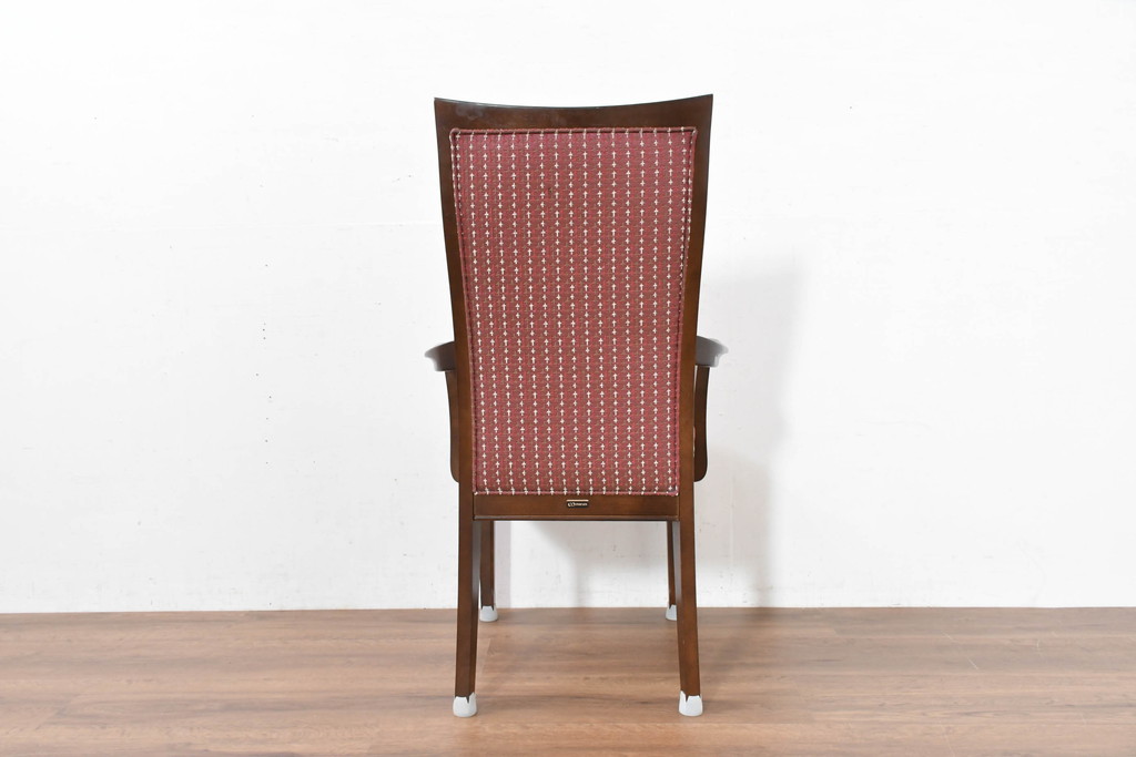 中古　美品　maruni(マルニ木工)　地中海ロイヤルシリーズ(ROYAL)　あらゆるシーンに気品を添える逸品のカンヌアームチェア(ダイニングチェア、椅子、イス)(定価約10万円)(R-083802)