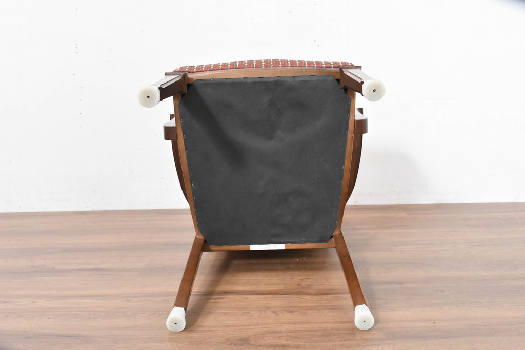 中古　美品　maruni(マルニ木工)　地中海ロイヤルシリーズ(ROYAL)　あらゆるシーンに気品を添える逸品のカンヌアームチェア(ダイニングチェア、椅子、イス)(定価約10万円)(R-083802)