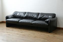 中古　Cassina(カッシーナ)　K10 DODO(ドド)　洗練されたモダンデザインが目を引くシェーズロング(リクライニングチェア、アームチェア、椅子、イス、一人掛けソファ、1人掛けソファ)(定価約104万5千円)(R-069067)