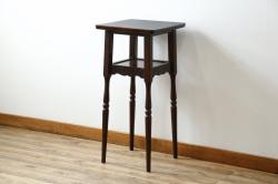 中古　美品　民芸家具　希少モデル　クラシカルなデザインがおしゃれな花台(サイドテーブル、コンソールテーブル、飾り台)(R-080048)