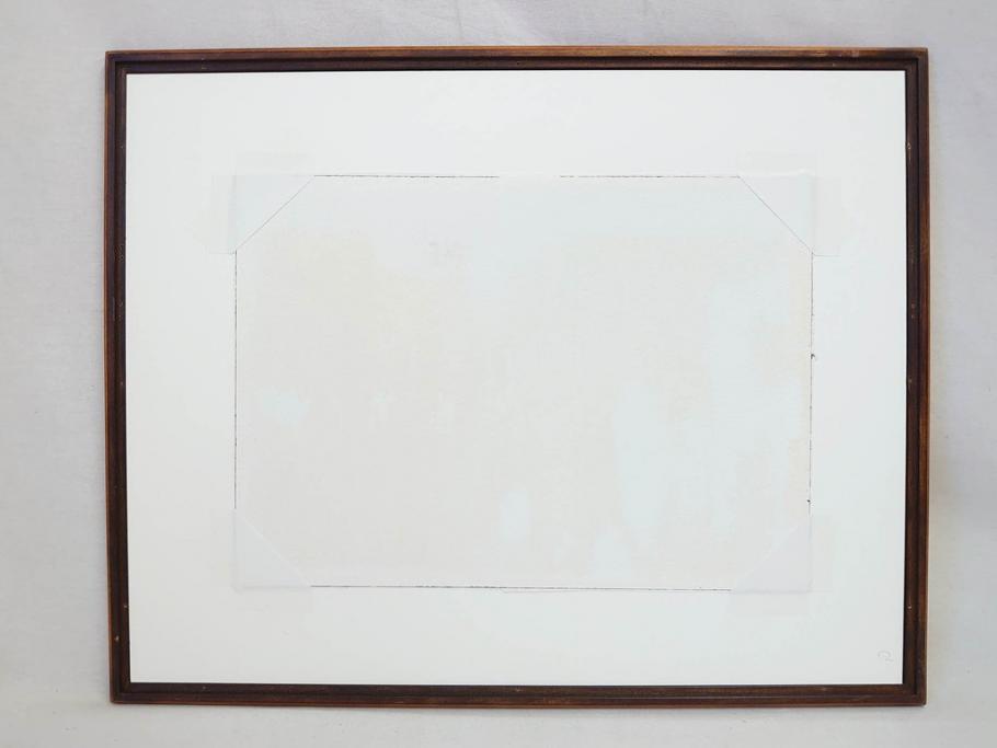 真作　柚木沙弥郎　「デコイ」　サイン入り　5号　リトグラフ(版画、絵画、額装、鴨、共シール)(R-077072)