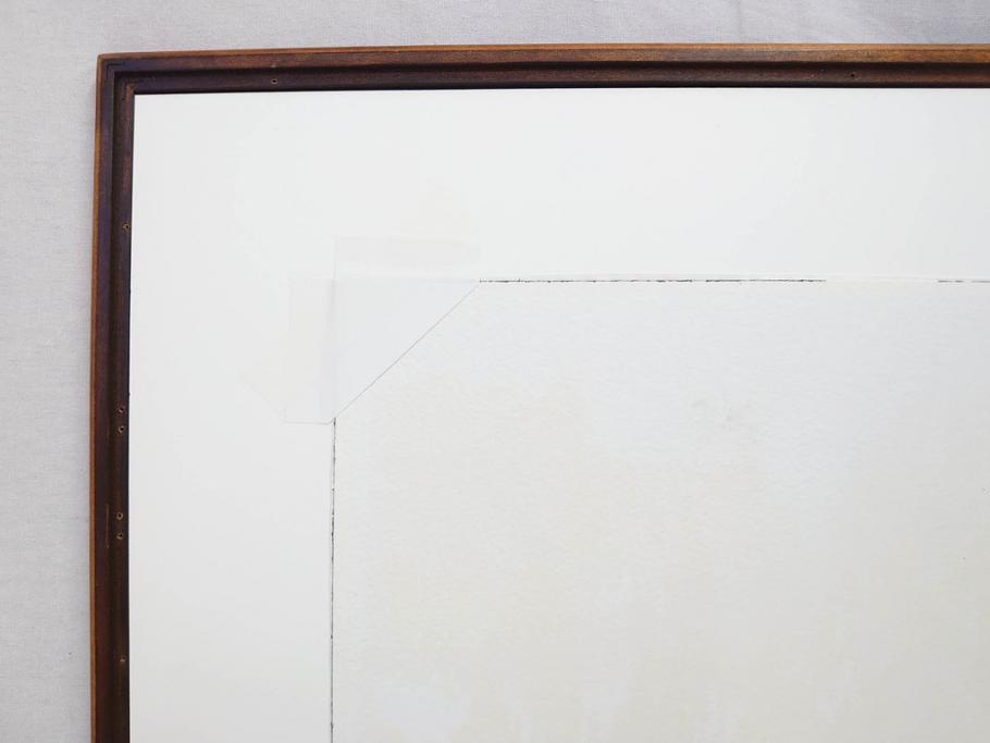 真作　柚木沙弥郎　「デコイ」　サイン入り　5号　リトグラフ(版画、絵画、額装、鴨、共シール)(R-077072)