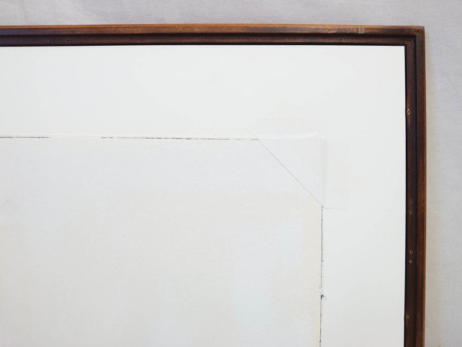 真作　柚木沙弥郎　「デコイ」　サイン入り　5号　リトグラフ(版画、絵画、額装、鴨、共シール)(R-077072)
