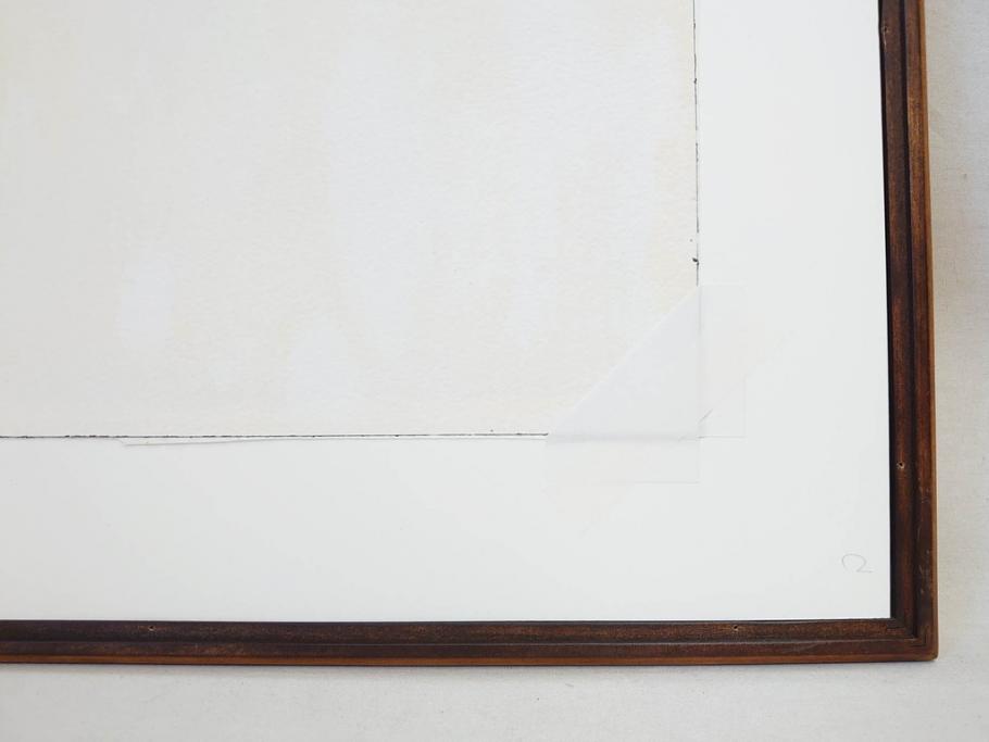 真作　柚木沙弥郎　「デコイ」　サイン入り　5号　リトグラフ(版画、絵画、額装、鴨、共シール)(R-077072)