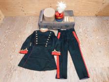 当時物　旧日本軍　准尉　大礼服　正帽　肩章　トランク(尉官、軍帽、軍服、軍衣、陸軍、憲兵、正衣、正装、礼服上下)(R-077055)