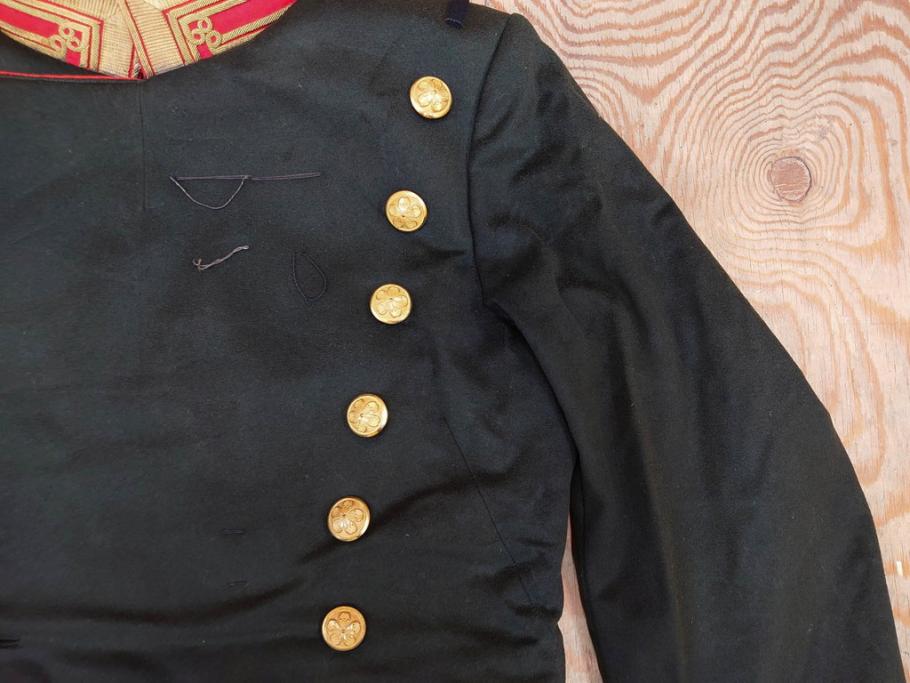 当時物　旧日本軍　准尉　大礼服　正帽　肩章　トランク(尉官、軍帽、軍服、軍衣、陸軍、憲兵、正衣、正装、礼服上下)(R-077055)
