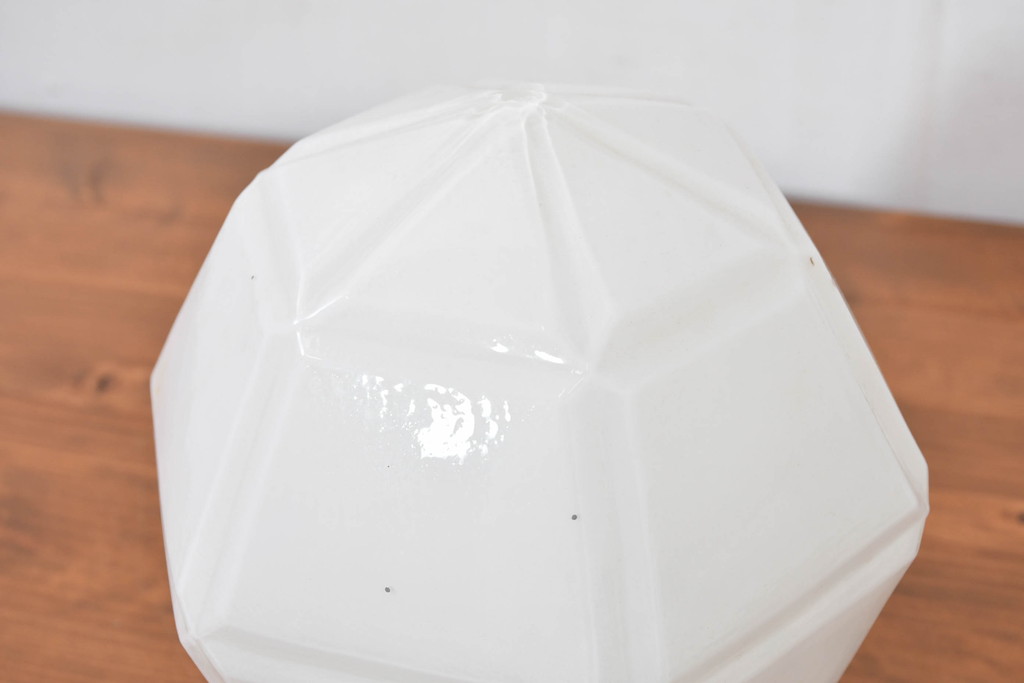 和製アンティーク　空間のアクセントになる上品な六角形ランプシェード(照明カバー、吊り下げ照明、ペンダントライト、天井照明、シェード、電笠)(R-083663)
