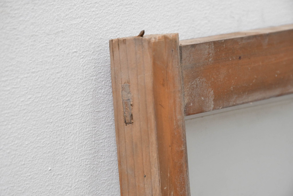 アンティーク建具　大正ロマン　おしゃれなカフェ風インテリアにぴったりなフィックス窓1枚(明かり取り、明り取り、FIX窓、ガラス窓、嵌め殺し)(R-083410)
