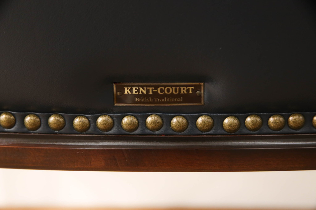 中古　美品　本革(レザー)　maruni(マルニ木工)　KENT-COURT(ケントコート)　ブリティッシュコレクション　アームチェア(1Pソファ、一人掛け、ラウンジチェア、椅子、イス)(定価約30万円)(R-068073)