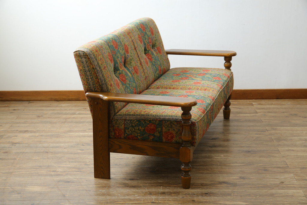 美品 三越 Brugge ブルージュ オーク材 2Pソファ 定価¥203,500 中古 美品 三越百貨店取り扱い Brugge(ブルージュ) オーク材