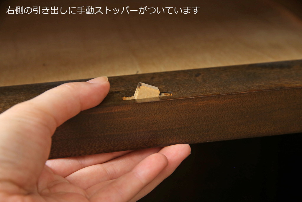 中古　松本民芸家具　希少モデル　格子模様が特徴的なK型ライティングビューロー(ワークデスク、簿記机、収納棚、戸棚、在宅用、在宅ワーク用)(R-076217)