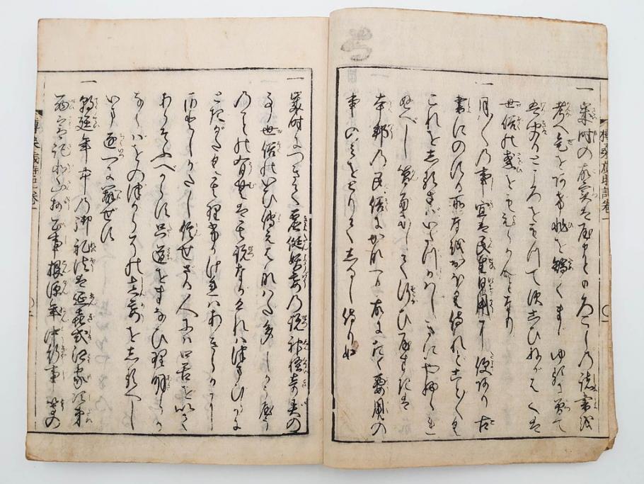 江戸期　貞享5年　貝原好古編録　貝原損軒刪補　「日本歳時記」　7巻4冊揃(木版画、古書、絵入本、年中行事、風習、和本)(R-083697)