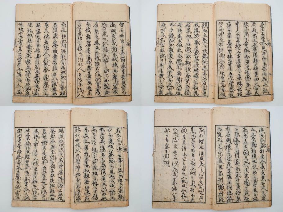 江戸期　承応2年　「新刻古列女傳(伝)」　8冊揃(木版画、伝記、絵入本、古書、和本)(R-083902)