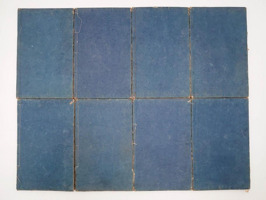 江戸期　承応2年　「新刻古列女傳(伝)」　8冊揃(木版画、伝記、絵入本、古書、和本)(R-083902)