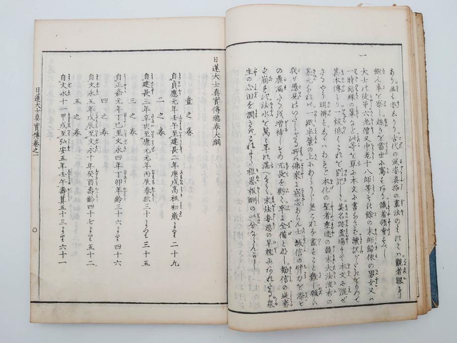 「日蓮大士真実伝」　5冊揃(木版画、絵入本、古書、和本、仏教、日蓮宗)(R-083903)