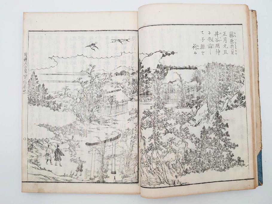 「日蓮大士真実伝」　5冊揃(木版画、絵入本、古書、和本、仏教、日蓮宗)(R-083903)