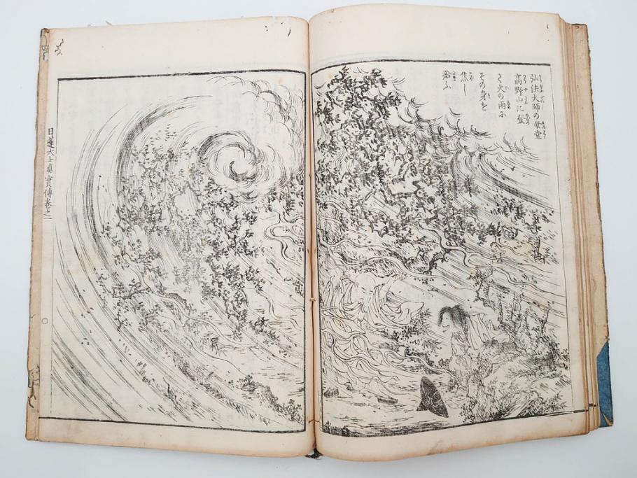 「日蓮大士真実伝」　5冊揃(木版画、絵入本、古書、和本、仏教、日蓮宗)(R-083903)