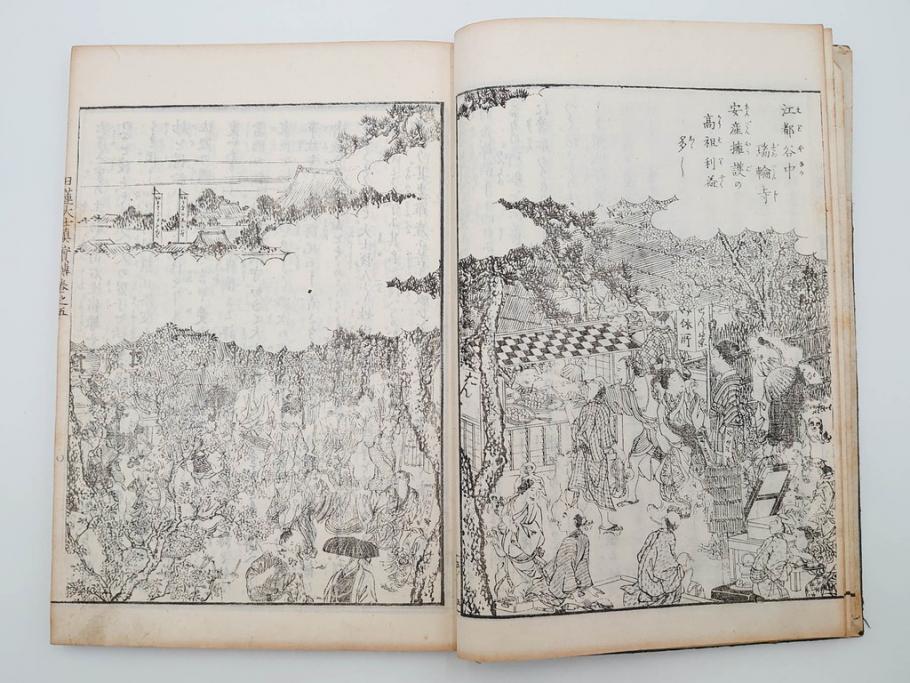 「日蓮大士真実伝」　5冊揃(木版画、絵入本、古書、和本、仏教、日蓮宗)(R-083903)