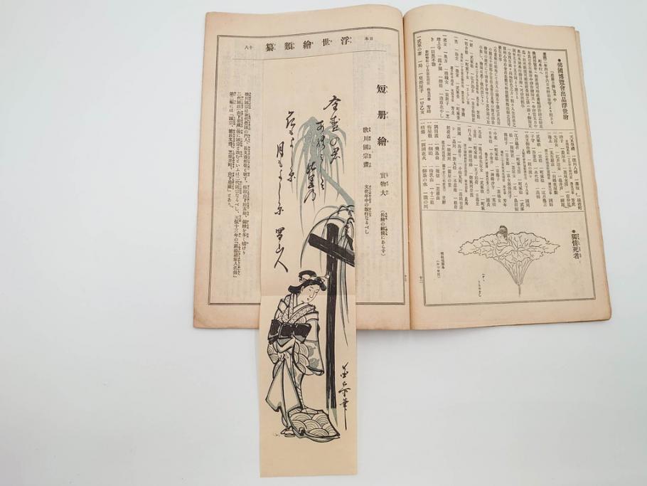明治43～44年　喜多川歌麿　歌川広重　葛飾北斎　浮世絵雑誌　此花17冊セット(木版画、廣重、貞繁、豊国、国宗、国貞、勝川春章、鈴木春信、北尾政美、奥村政信、山東京伝、石川豊信、古書)(R-083907)　