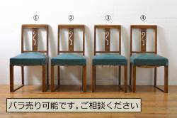 和製アンティーク　楢(ナラ)材　木の温もり感じるおしゃれなデザインの回転チェア(回転椅子、イス、ドクターチェア、オフィスチェア、デスクチェア)(R-069828)