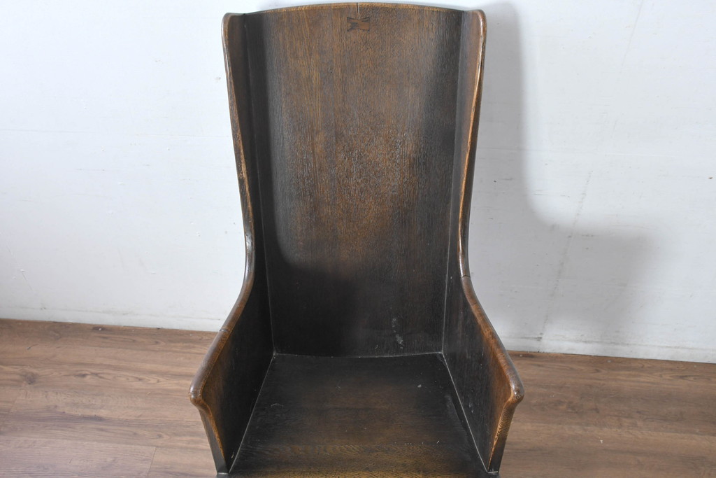中古　美品　飛騨産業　キツツキ　PROVINCIAL(プロヴィンシャル・プロビンシャル)　木のぬくもりが感じられるウイングロッカー　ロッキングチェア(ウィングロッカー、アームチェア、ウイングバックチェア、ウィングバックチェア、板座チェア、椅子、イス)(定価約46万円)(R-083600)