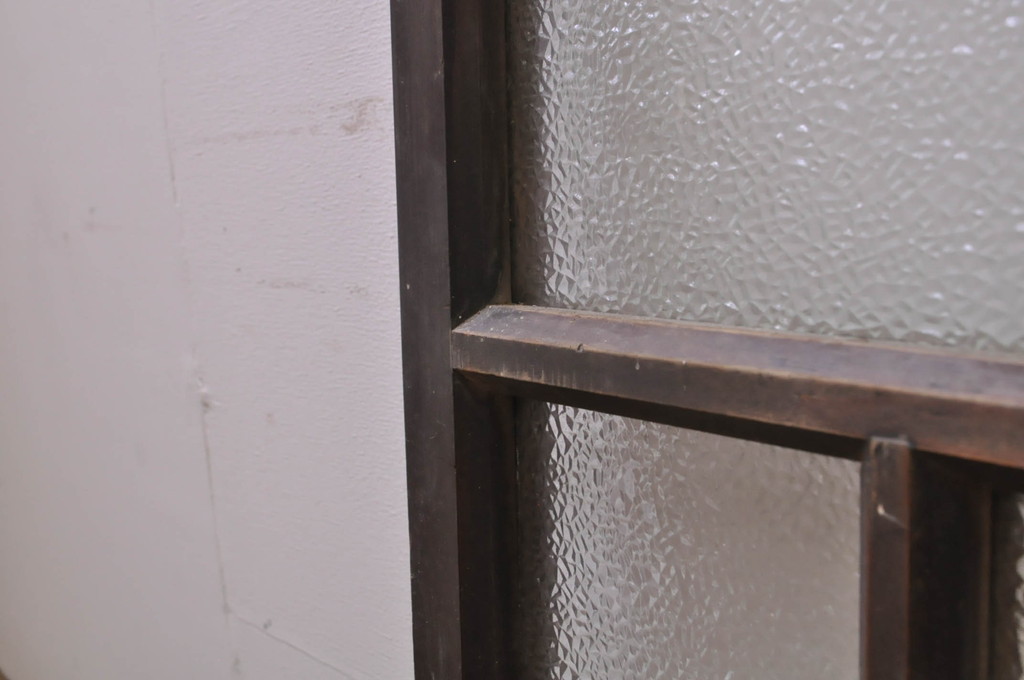 アンティーク建具　レトロな雰囲気を醸し出す小さなガラス窓4枚セット(引き戸、ガラス戸)(R-068295)