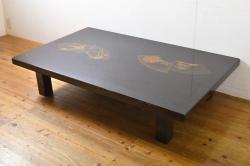 ヴィンテージ家具　お部屋のおしゃれなアクセントになるラットテーブル(コーヒーテーブル、サイドテーブル、ラウンドテーブル、ビンテージ)(R-049330)