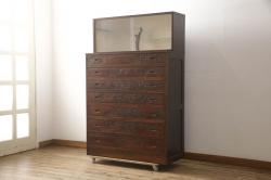 中古　美品　岩谷堂箪笥　かくし収納多数で遊び心満載の小箪笥(収納箪笥、整理箪笥、和タンス、引き出し、小物収納)(R-072807)