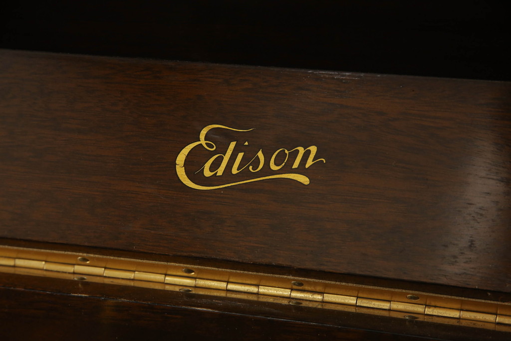アメリカアンティーク　激レア　希少　エジソン社　チッペンデールC-19型　エジソンディスク フォノグラフ(EDISON DISC PHONOGRAPH)　ディスク式蓄音機(レコードプレイヤー、エジソン研究所モデル)(R-069995)