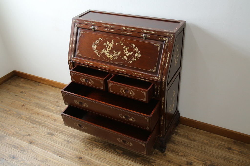 EAK37 唐木 カリン/花梨 総無垢材 ライティングビューロー デスク 総合リサイクルショップ RecycleGallery NEWS / 唐木vintage