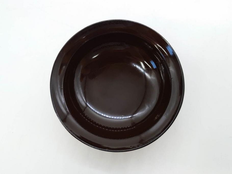 明治～大正期　輪島塗　沈金蒔絵　木製　瓢箪の図を上品に描いた蓋付吸物椀5客セット(漆器、漆芸、お椀、金彩、和食器)(R-077227)