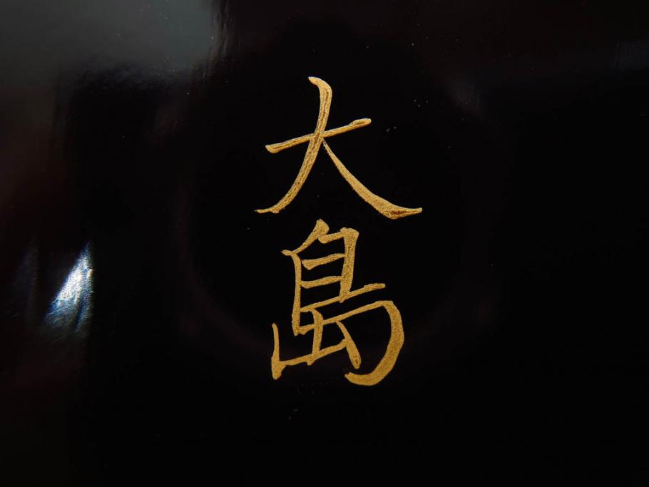 明治～大正期　輪島塗　沈金蒔絵　蔦図　約18.5cm　6.1寸　気品溢れる木皿8枚セット(木製、漆器、漆芸、金彩、和食器、六寸一分)(R-077228)