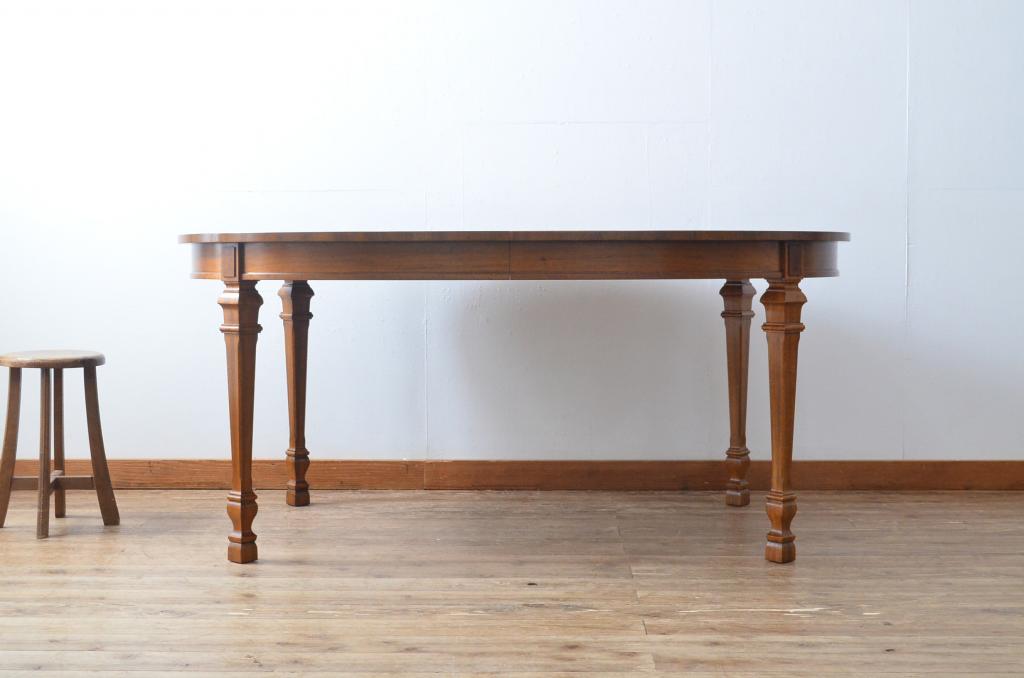 中古　美品　DREXEL HERITAGE(ドレクセルヘリテイジ)　FRANCESCA(フランチェスカ)シリーズ　優美な佇まいのダイニングテーブル(エクステンションテーブル)(定価約65万円)(R-053276)