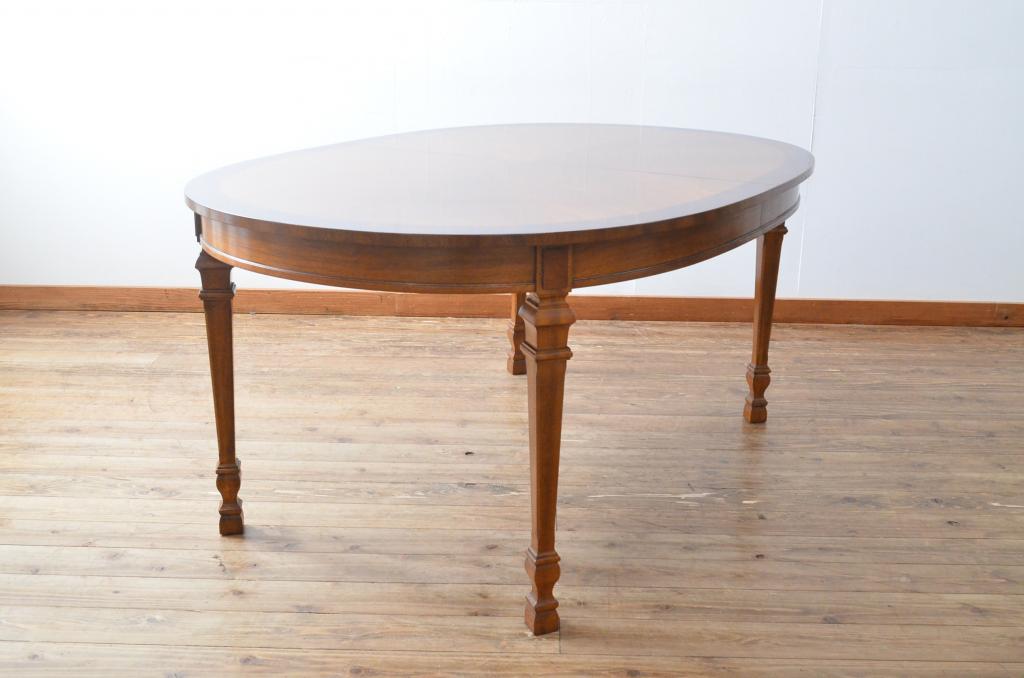 中古　美品　DREXEL HERITAGE(ドレクセルヘリテイジ)　FRANCESCA(フランチェスカ)シリーズ　優美な佇まいのダイニングテーブル(エクステンションテーブル)(定価約65万円)(R-053276)