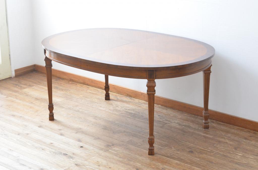 中古　美品　DREXEL HERITAGE(ドレクセルヘリテイジ)　FRANCESCA(フランチェスカ)シリーズ　優美な佇まいのダイニングテーブル(エクステンションテーブル)(定価約65万円)(R-053276)