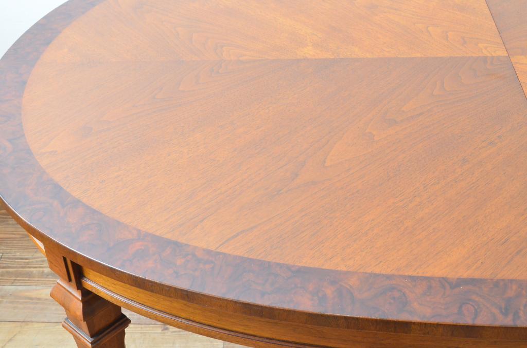 中古　美品　DREXEL HERITAGE(ドレクセルヘリテイジ)　FRANCESCA(フランチェスカ)シリーズ　優美な佇まいのダイニングテーブル(エクステンションテーブル)(定価約65万円)(R-053276)