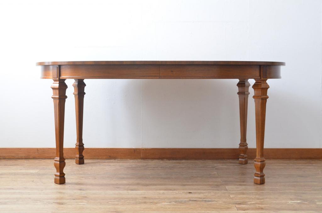 中古　美品　DREXEL HERITAGE(ドレクセルヘリテイジ)　FRANCESCA(フランチェスカ)シリーズ　優美な佇まいのダイニングテーブル(エクステンションテーブル)(定価約65万円)(R-053276)