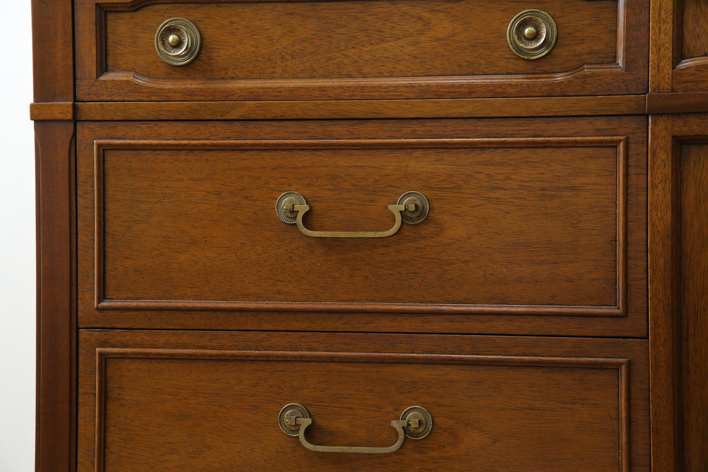 中古　DREXEL HERITAGE(ドレクセルヘリテイジ)　Triune(トライユン)　マホガニー材　上品な佇まいが魅力のサイドボード(サイドチェスト、引き出し、収納棚、米国)(R-082770)