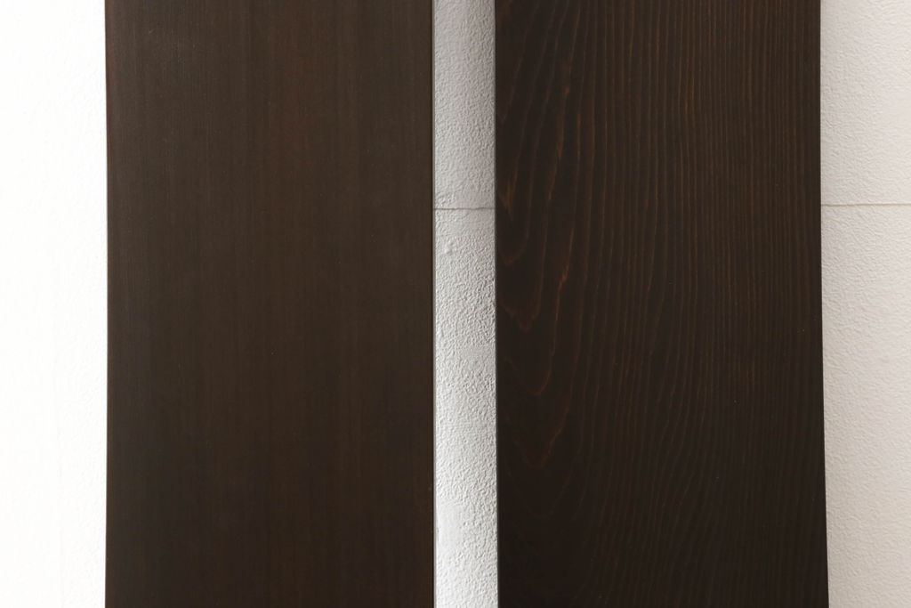 【オーダー建具実例】ご購入されたガラス戸に合わせて戸枠を新規製作。ガラス戸に合わせて着色し仕上げました。(建具)