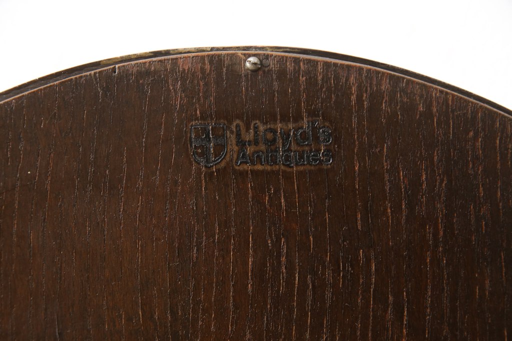 イギリスアンティーク　Lloyd's Antiques(ロイズ・アンティークス)取り扱い　オーク材　クラシカルな卓上ミラー(鏡)(R-058714)