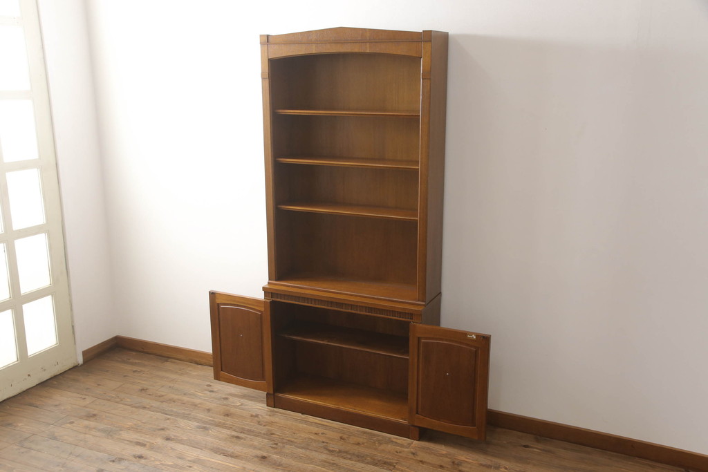 中古　美品　DREXEL HERITAGE(ドレクセルヘリテイジ)　Triune(トライユン)　上品な佇まいのブックケース(シェルフ、本棚、飾り棚、キャビネット、収納棚)(R-062172)