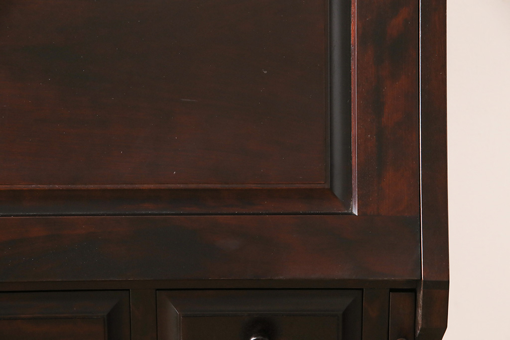 中古　神居民芸家具　クラシカルな佇まいが魅力的なライティングビューロー&スツールセット(机、ワークデスク、チェア、本箱、ブックケース)(R-050074)