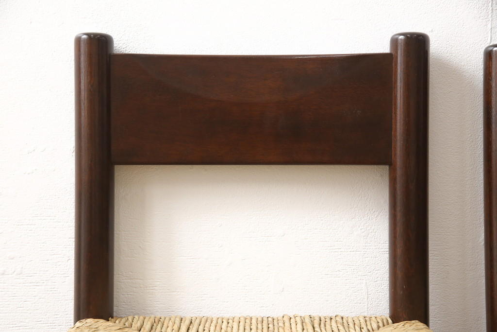 中古　美品　松本民芸家具　アジアンテイストのお部屋におすすめなラッシチェア(椅子、イス)(R-084608)