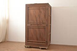 アンティーク家具　ヒノキ・杉材　シンプルで取り入れやすい引き出し付きの重ね戸棚・下段(収納棚、キャビネット)(R-040272)
