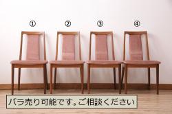 和製ビンテージ　松本民芸家具　クラシカルなダイニングづくりにぴったりの安川式スピンドルチェア3脚セット(板座チェア、ダイニングチェア、椅子、イス、ヴィンテージ、バラ売り可能)(R-080710)
