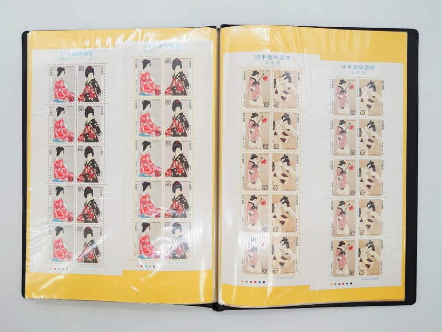 未使用切手　日本郵便　額面466,000円以上　切手シート・バラ等一式まとめてセット(記念切手、切手帳、切手コレクション、趣味週間、日本昔ばなし、近代美術、万国、ビードロを吹く娘、市川海老蔵、鞠つき)(R-077305)