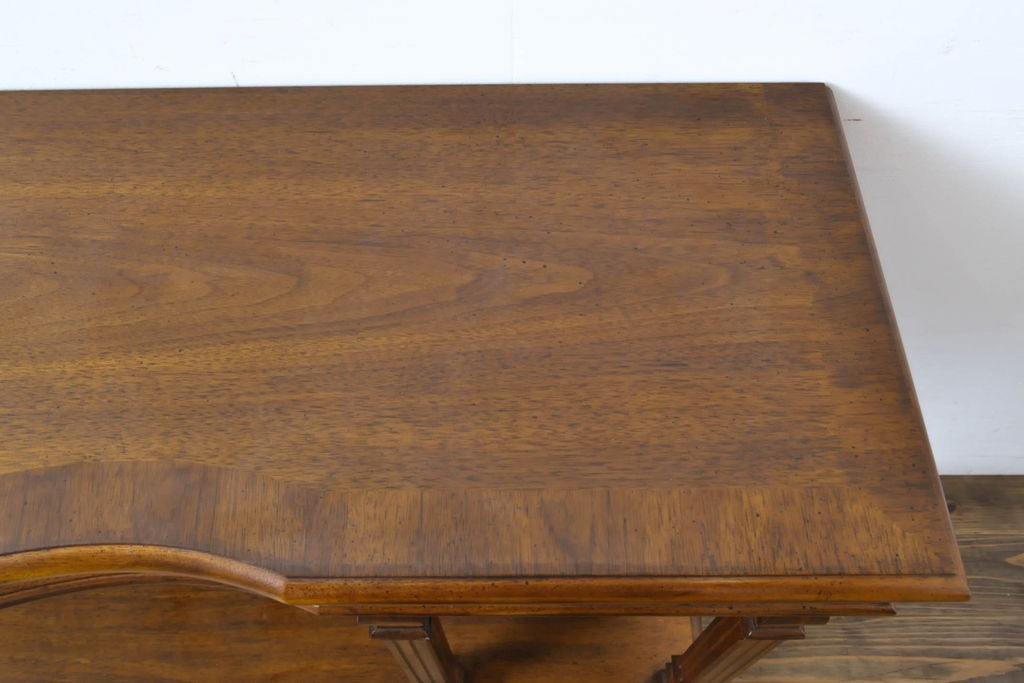 中古　DREXEL HERITAGE(ドレクセルヘリテイジ)　希少モデル!!ミラー入りで奥行が広く見えるコンソールテーブル(サイドボード、シェルフ、オープンラック、ディスプレイラック)(R-062008)