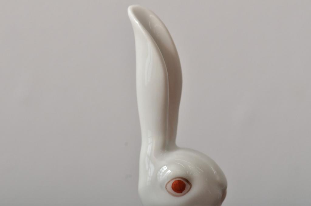 ハンガリー　HEREND(ヘレンド)　ウサギ　鳥　フィギュリン5個セット(R-043398)