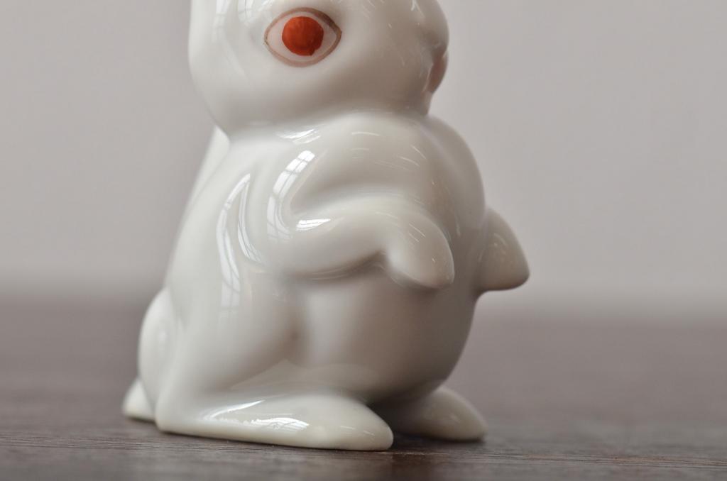 ハンガリー　HEREND(ヘレンド)　ウサギ　鳥　フィギュリン5個セット(R-043398)